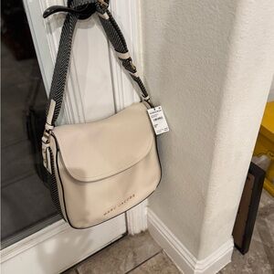 Marc Jacobs Cream Shoulder Bag with Flap Design